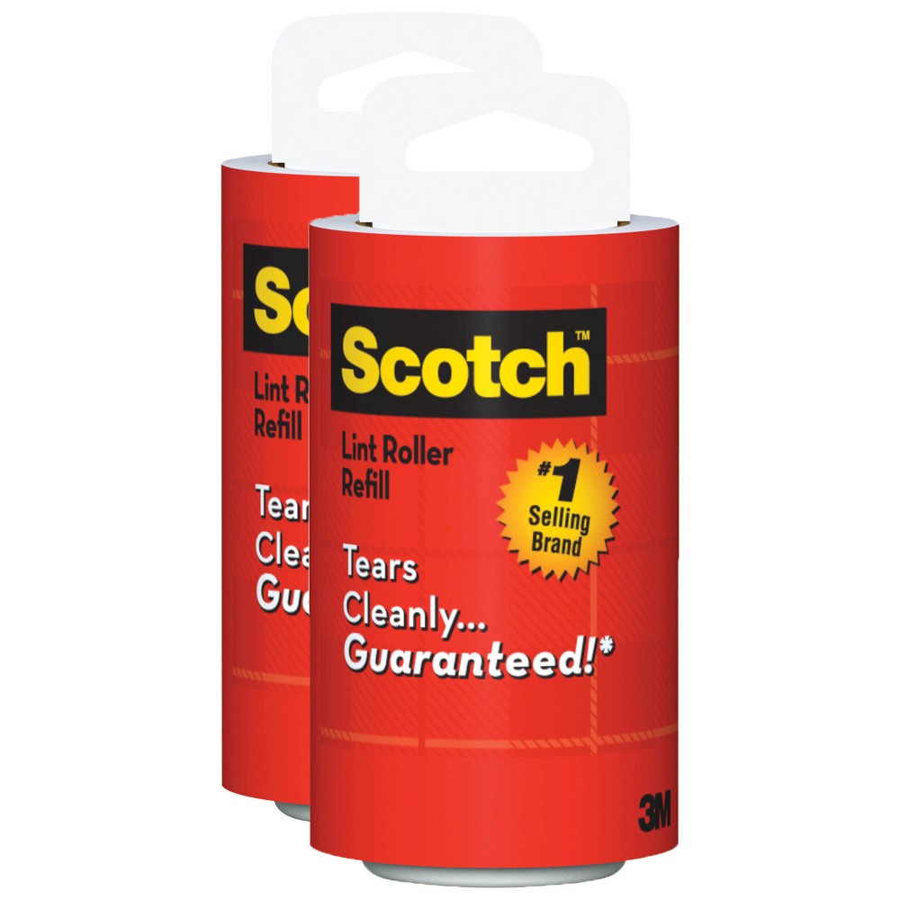 Scotch Lint Roller Refills - 2 Pack, 70 Count, White