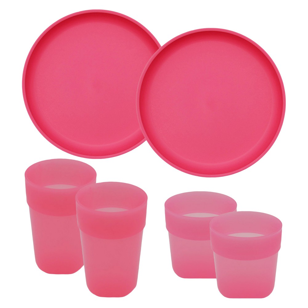 Pink-Kids Tableware Set 6pc - Pillowfort, Pink