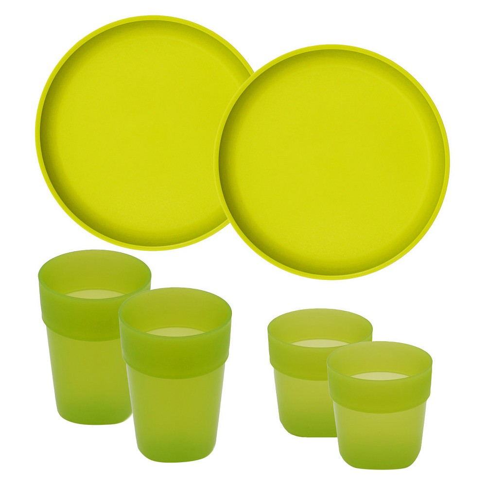 Kids Tableware Set Lime (Green) 6 Piece - Pillowfort