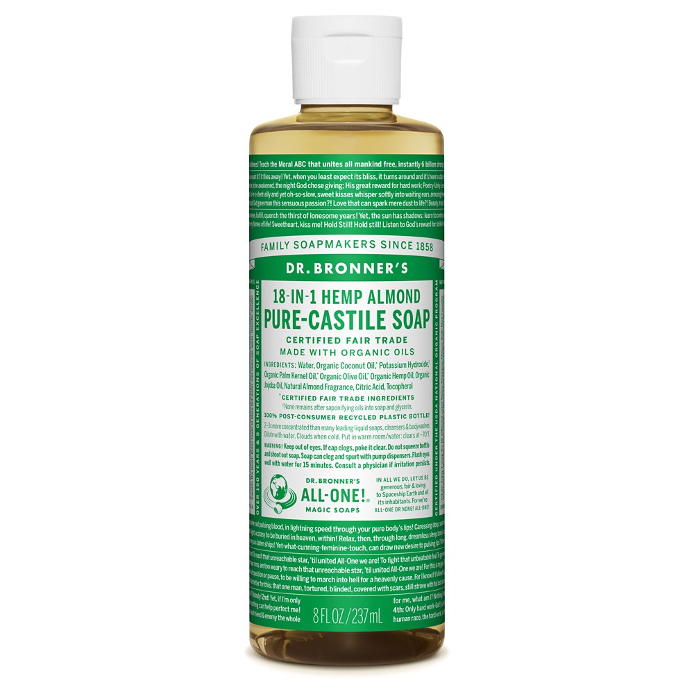 UPC 018787771082 product image for Dr. Bronner's Almond Pure-Castile Liquid Soap - 8oz | upcitemdb.com