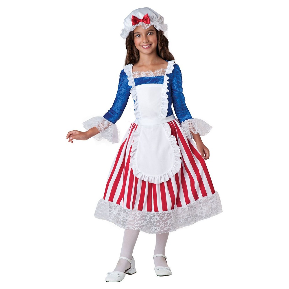 Girls Betsy Ross Child Costume X-Large, Size: XL, Red
