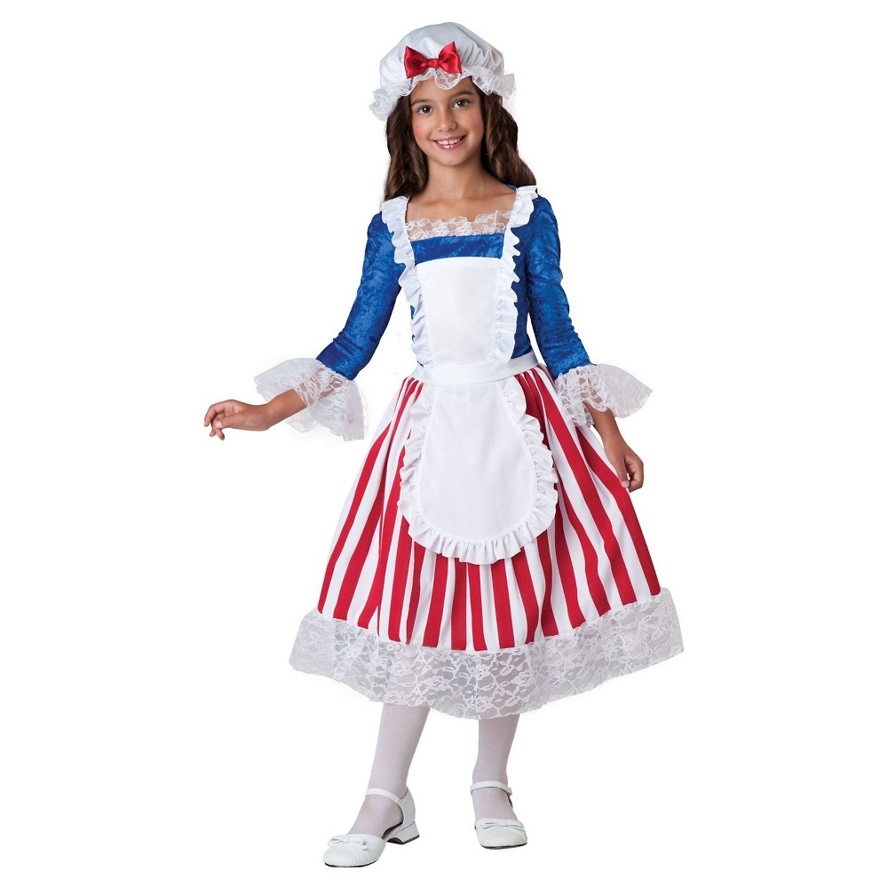 Girls Betsy Ross Child Costume L(12-14), Red