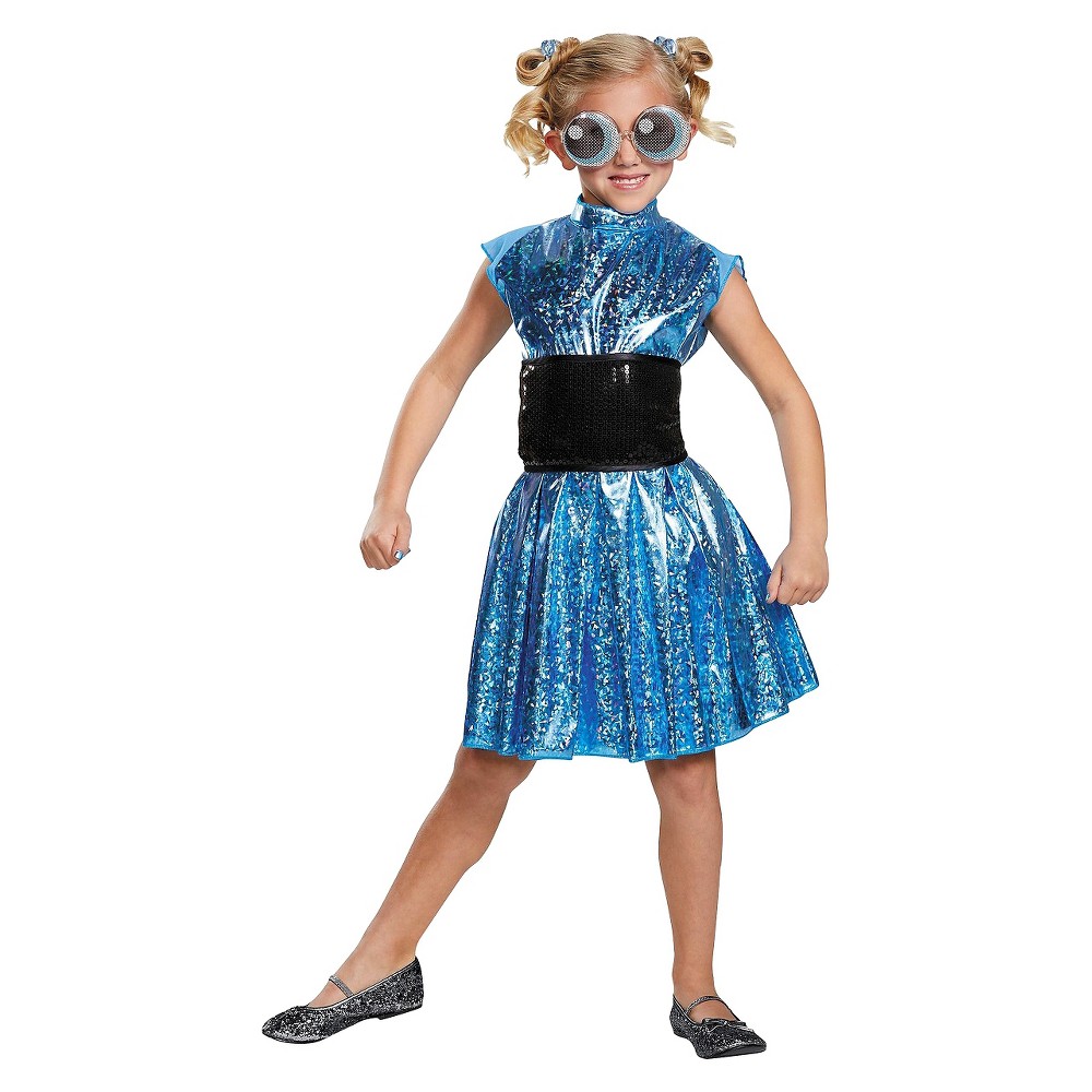 Girls Powerpuff Girls Bubbles Deluxe Child Costume - S, Size: S(4-6), Multicolored