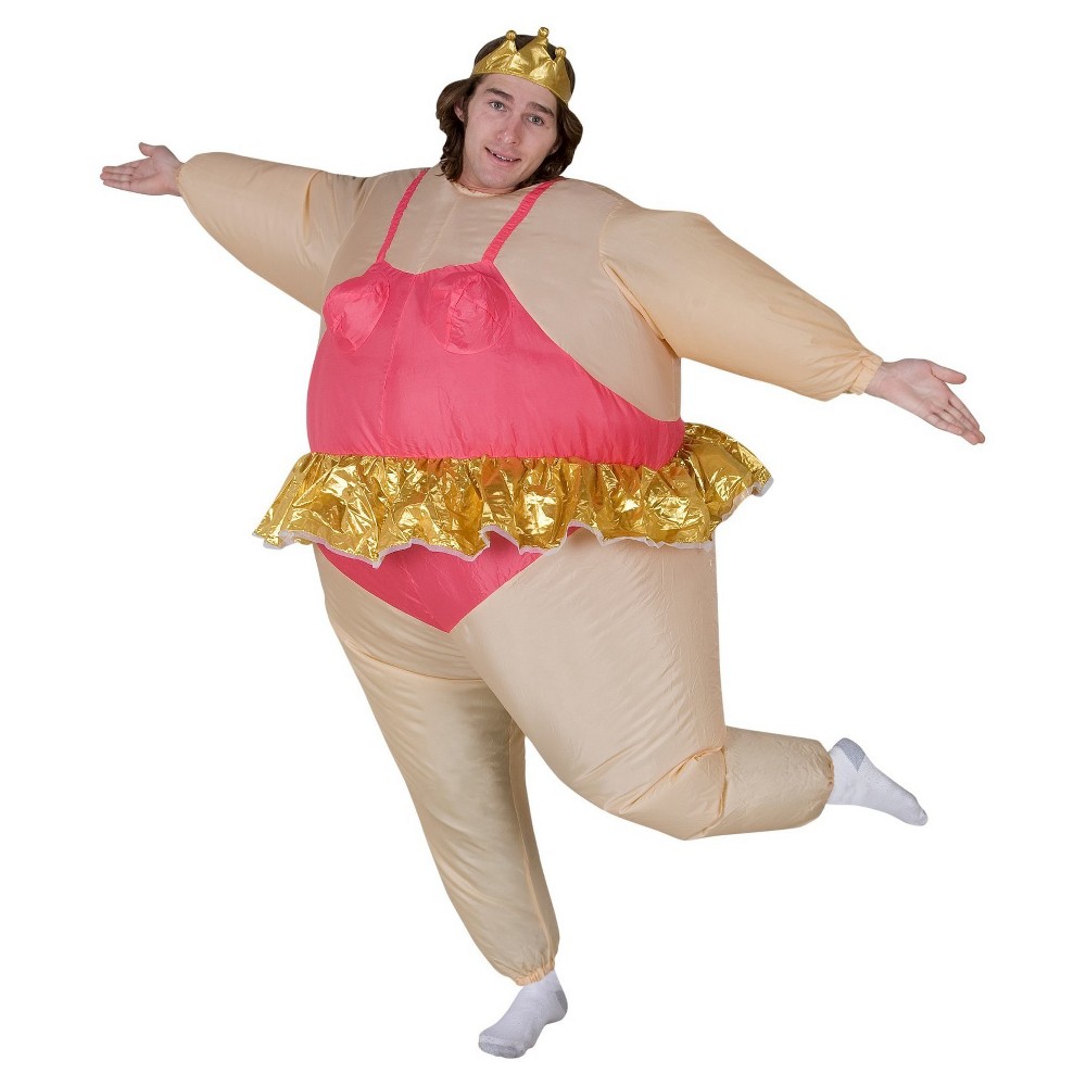 Mens Inflatable Ballerina Adult Costume One Size Fits Most, Pink