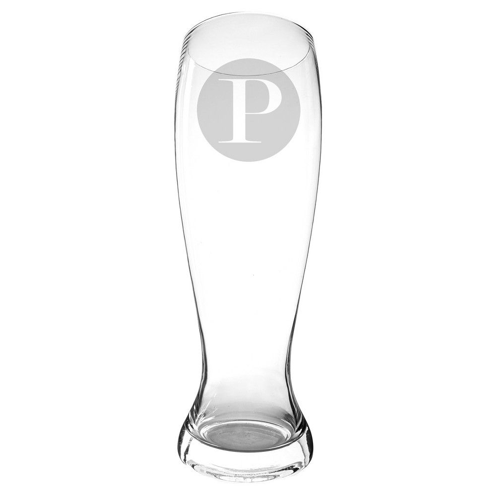 Monogram 54 oz. Novelty Groomsmen Gift Beer Pilsner Glass XL Drinkware - P, Clear