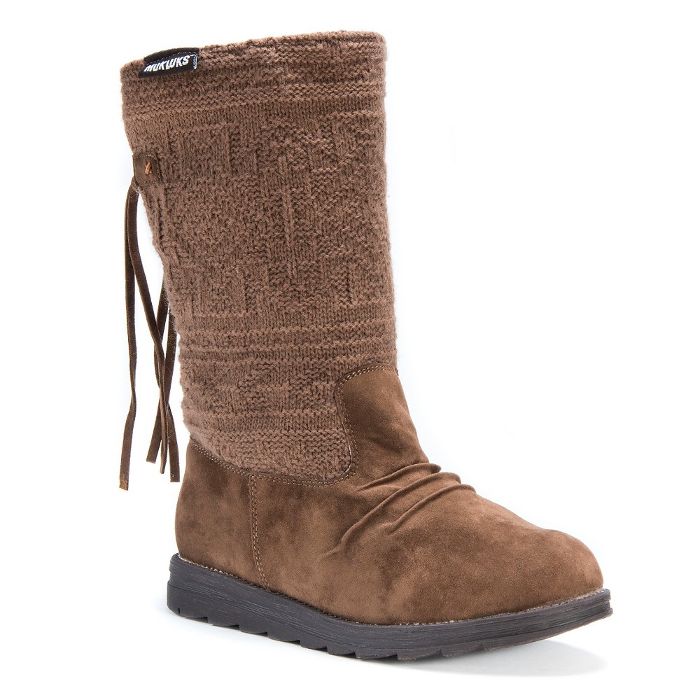 Womens Muk Luks Barbara Boots - Brown 6