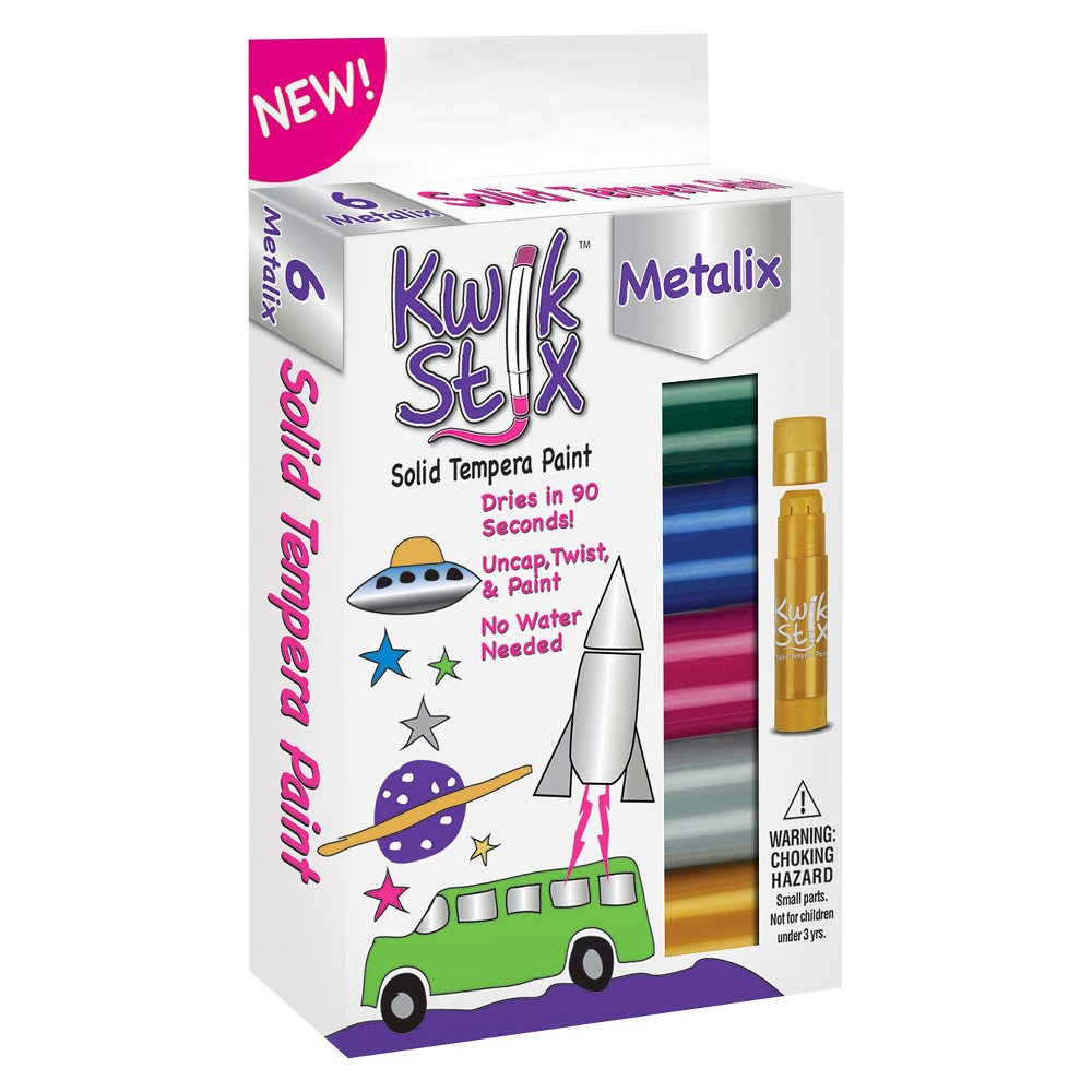 Kwik Stix Tempera Painting Kit, 3pk - 18 Metallic Colors, Multi-Colored