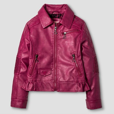 target pink leather jacket