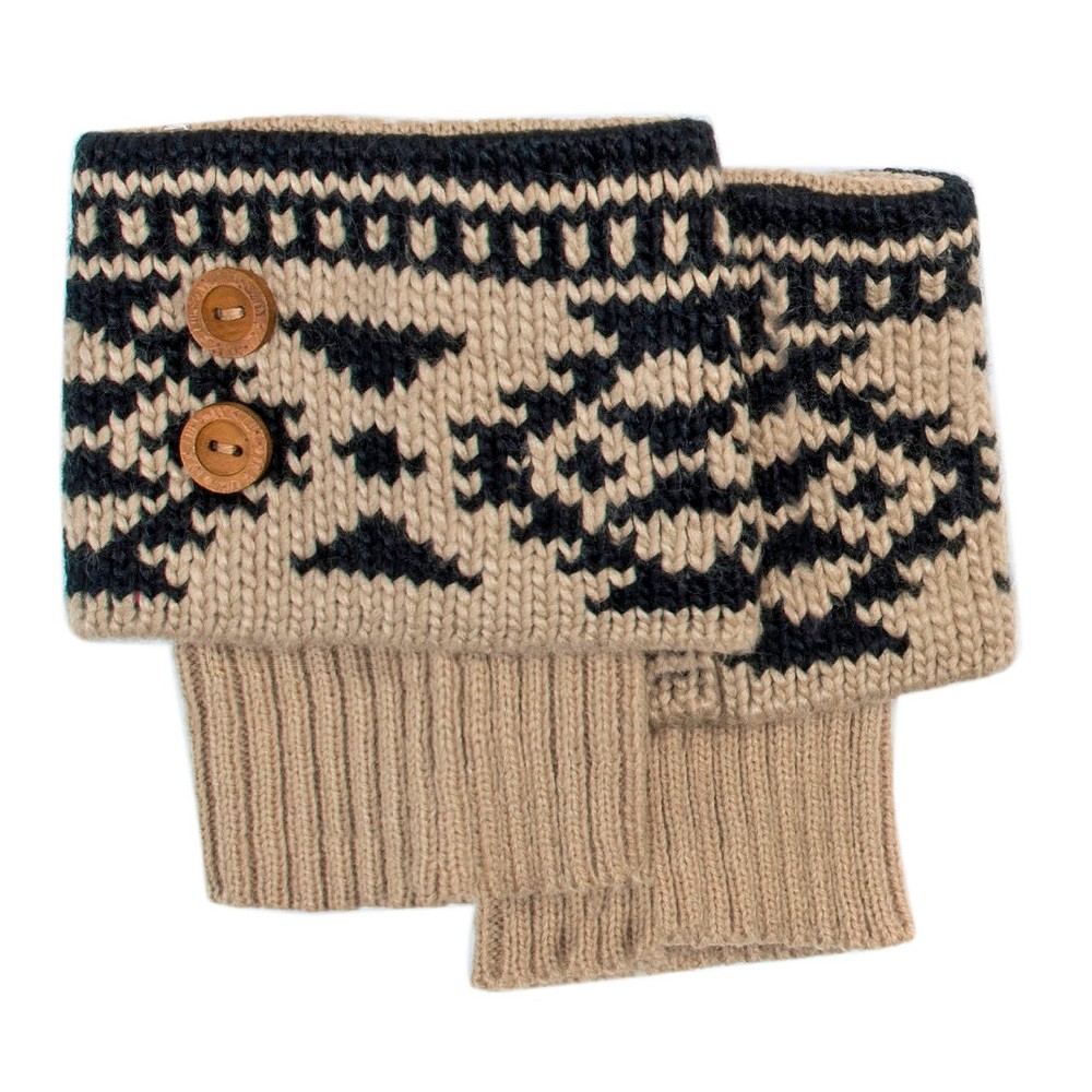 Muk Luks Womens 1-Pair Fairisle Boot Toppers - Almond One Size, Brown