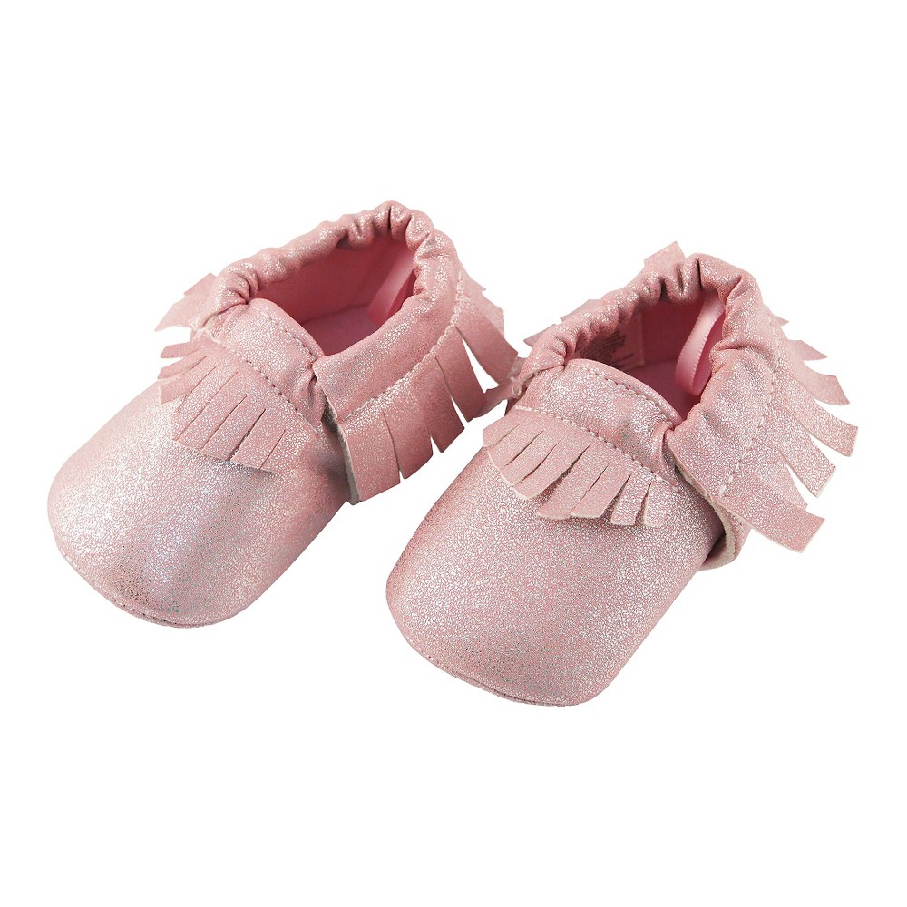Baby Girls Rising Star Moccasin Crib Shoes Pink 9-12M