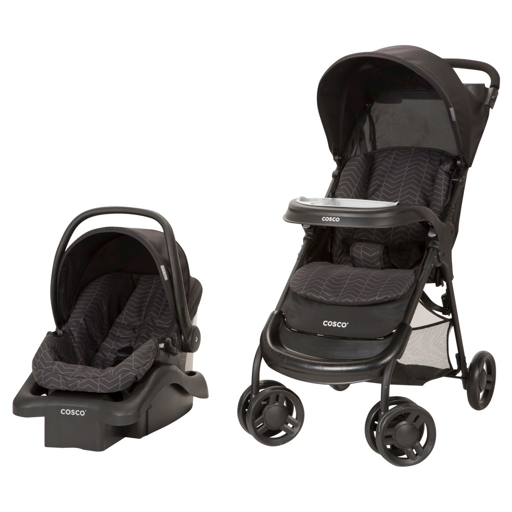 Cosco Lift & Stroll Travel System in Black Arrows