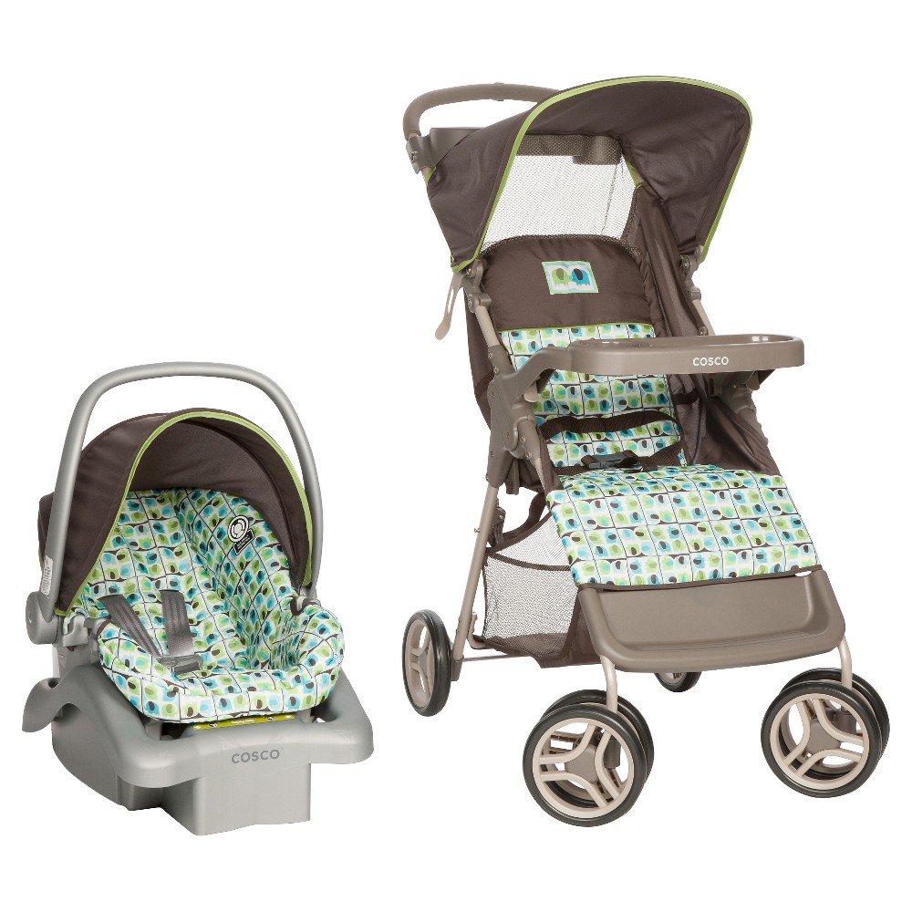 Cosco Lift & Stroll Travel System in Elephant Squares
