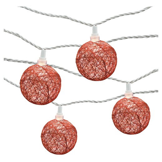 10ct String Light Globe Set - Red - Threshold : Target