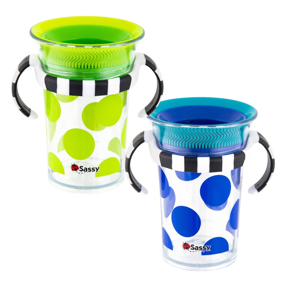 UPC 037977302448 product image for Sassy 7oz Tritan Trainer Cup 2pk, Blue | upcitemdb.com