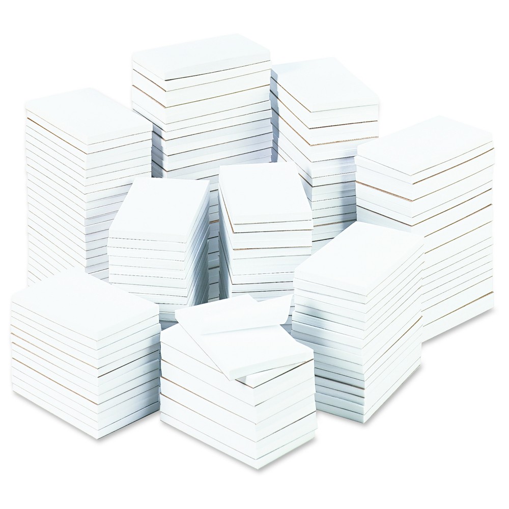 Universal Bulk Scratch Pads, Unruled, 3 x 5, White, 180 100 Sheet Pads/Carton