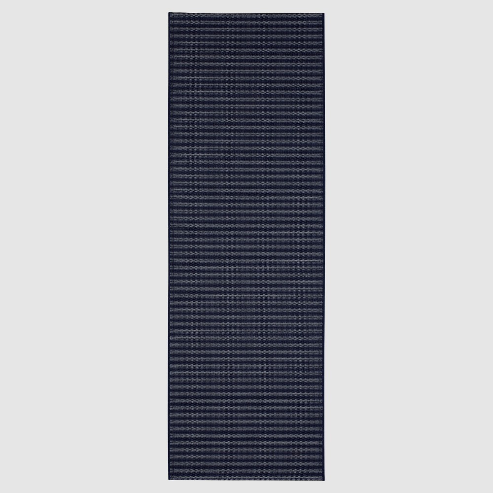 Blue Stripe Outdoor Rug - Runner - Smith & Hawken