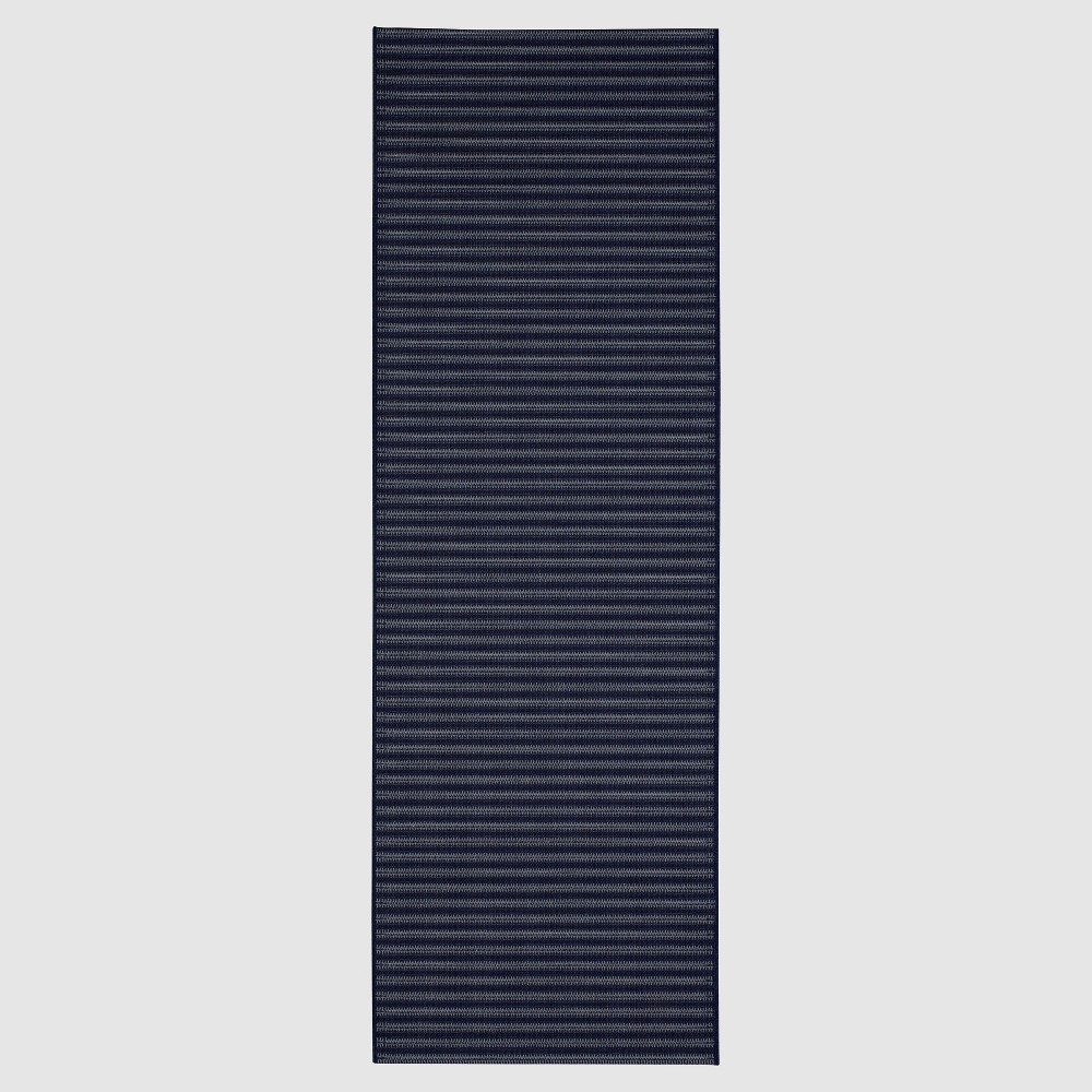 Blue Stripe Outdoor Rug - Runner - Smith & Hawken