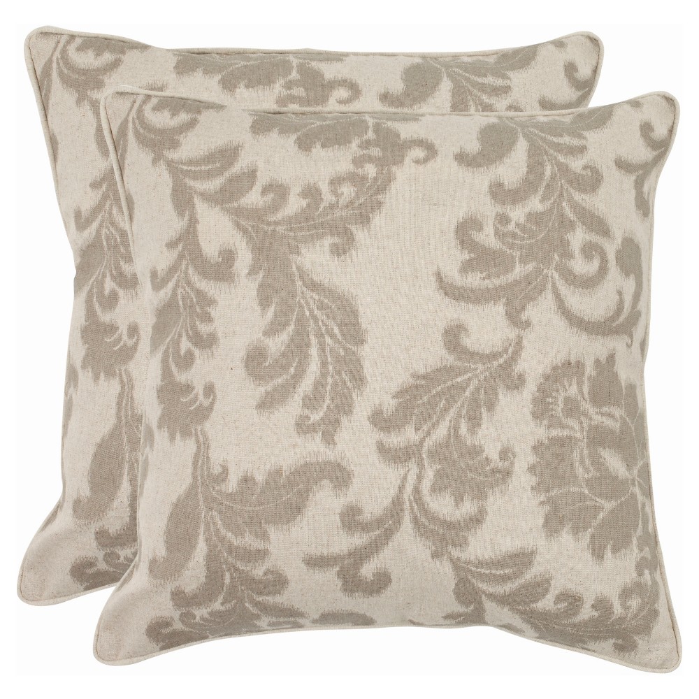 Gray Aubrey Throw Pillows - 2 Pack - (22"x22") - Safavieh