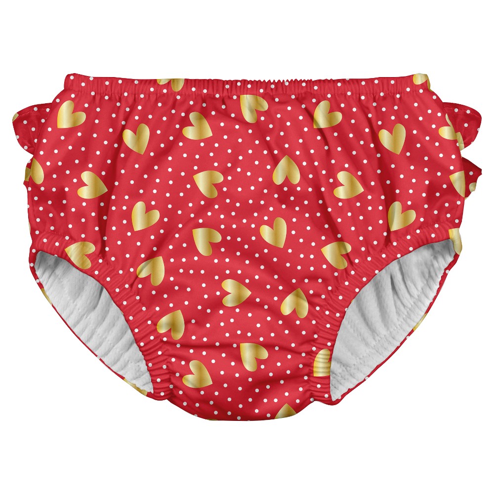 i play. Baby Girls Reusable Swim Diaper - Red 3T