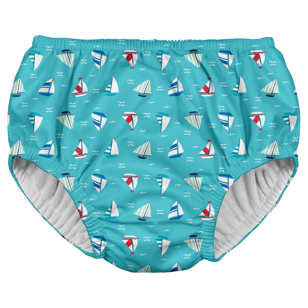 Baby Boys Reusable Swim Diaper - Aqua 4T - i play., Blue