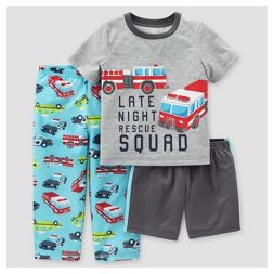 Toddler Boys' 3pc Vehicles Pajama Set - Just One You™ Made by Carter's® Gray