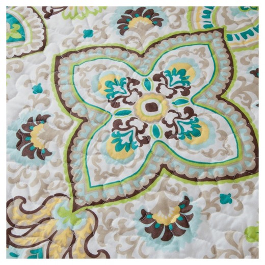 Heather Floral Quilted Coverlet Set Green Target