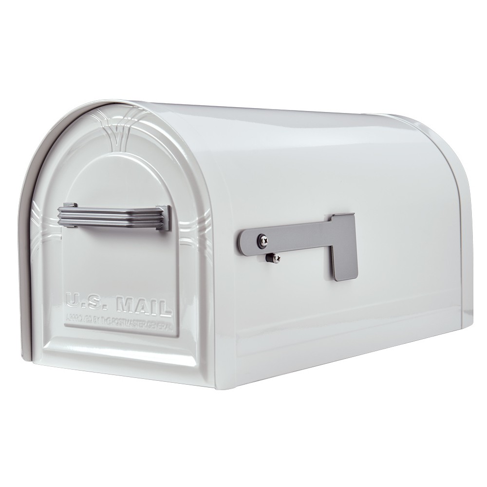 UPC 046462005191 product image for Gibraltar Wyngate Locking Large-Size Post-Mount mailbox - White | upcitemdb.com