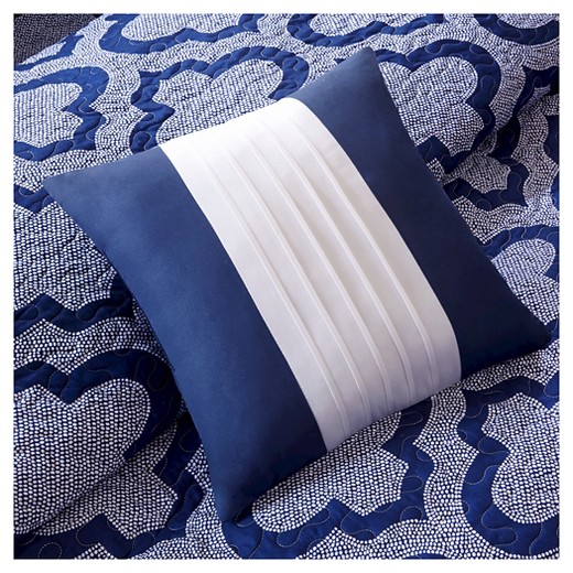 Ashley Medallion Quilted Coverlet Set (Twin/Twin Extra Long) 4pc Navy