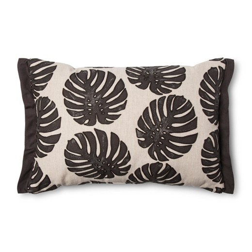 Brown Leaf Lumbar Pillow (20