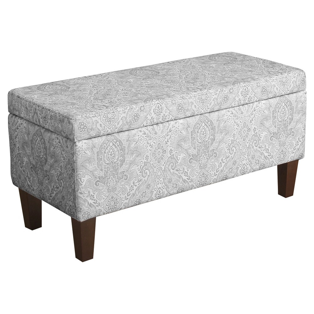 Bailey Storage Bench - Gray - HomePop