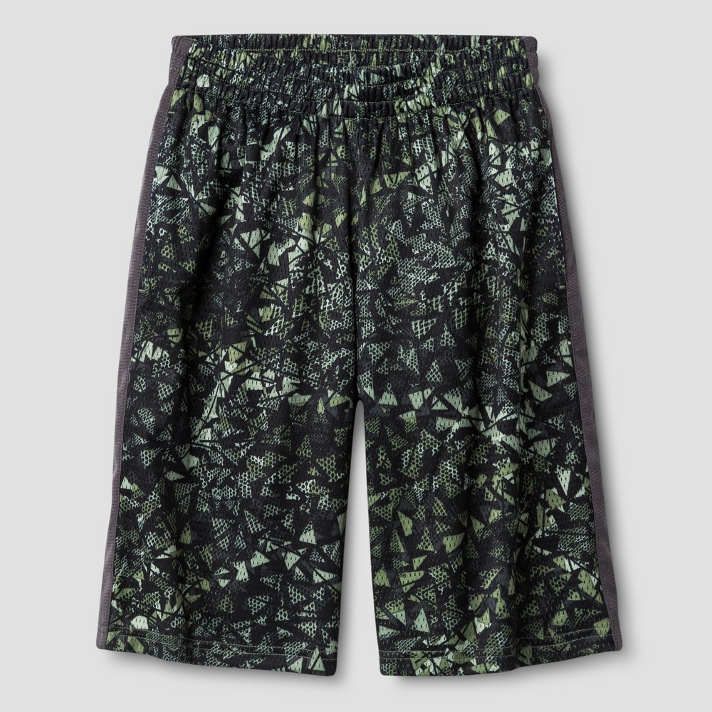 Boys Printed Lacrosse Shorts - C9 Champion Olive Green Print XL