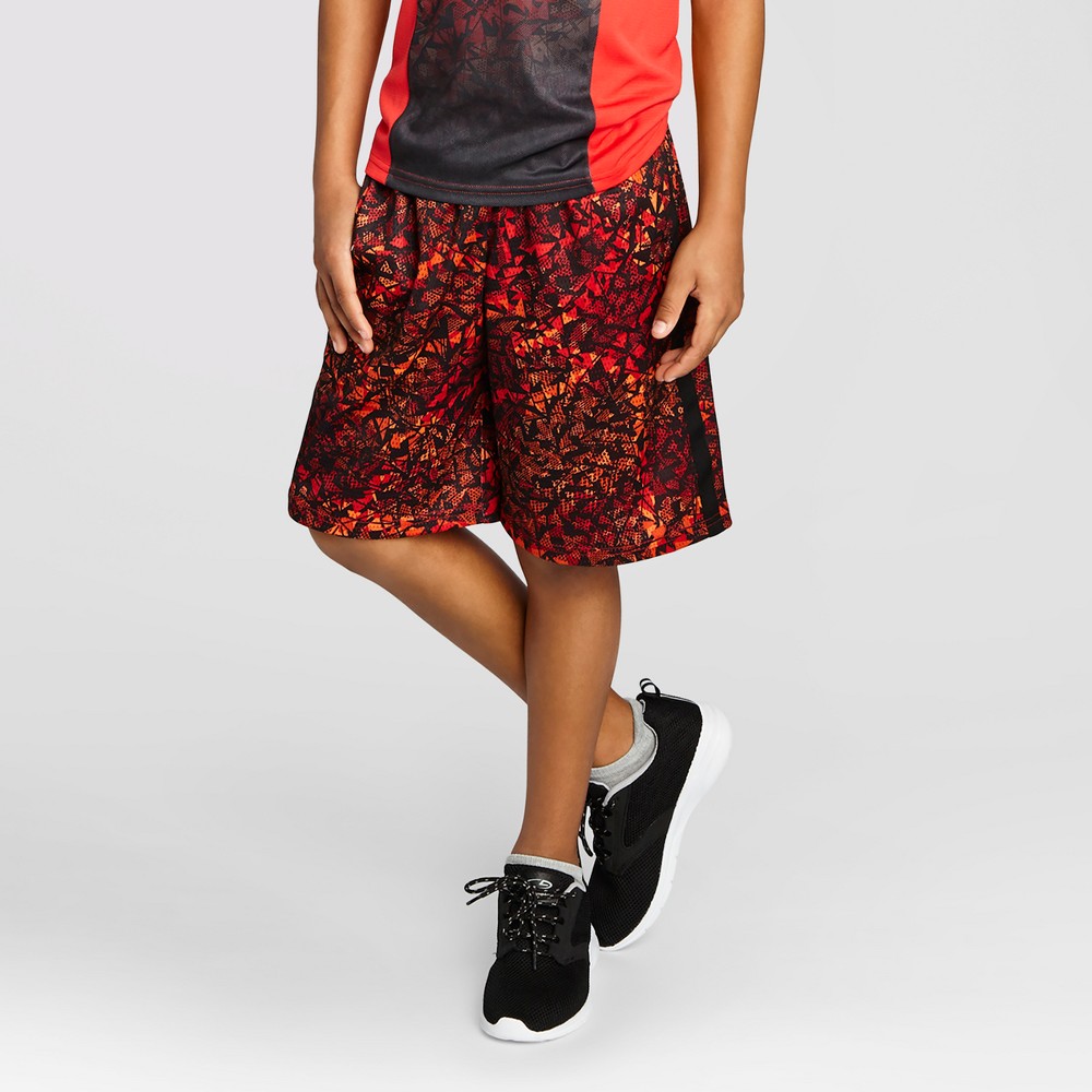 Boys Printed Lacrosse Shorts Red Print S - C9 Champion