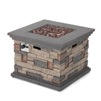 Crestline 29" Concrete Wood Burning Fire Pit - Square ...