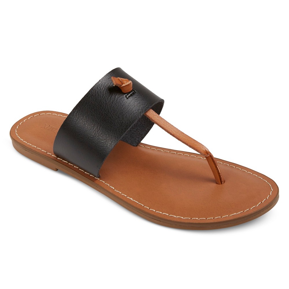 Womens Malia Thong Sandals - Merona Black 9