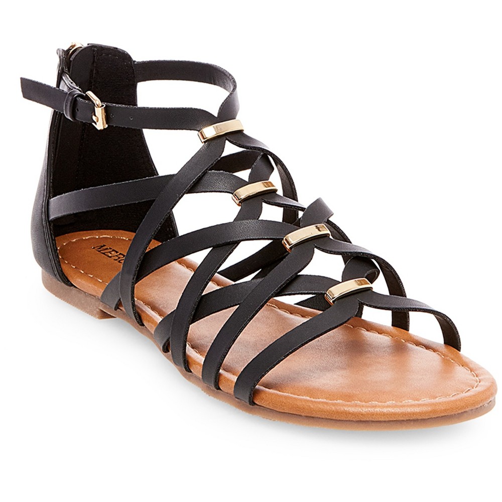 Womens Elani Gladiator Sandals - Merona Black 5.5