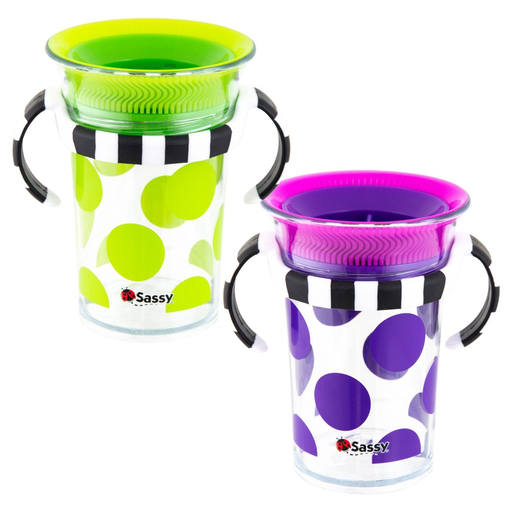 Sassy 7oz Tritan Trainer Cup 2pk - Purple