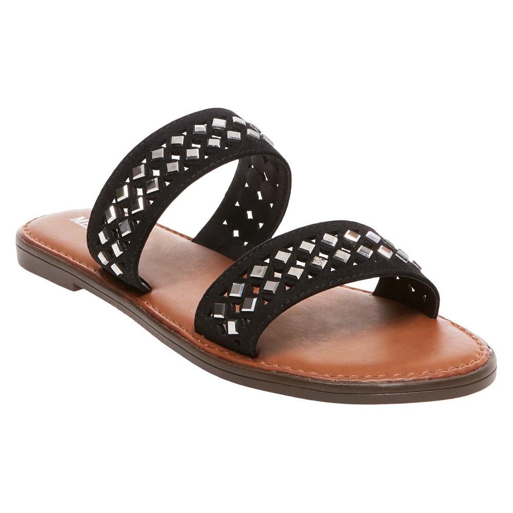 Womens Mina Slide Sandals - Merona Black 9