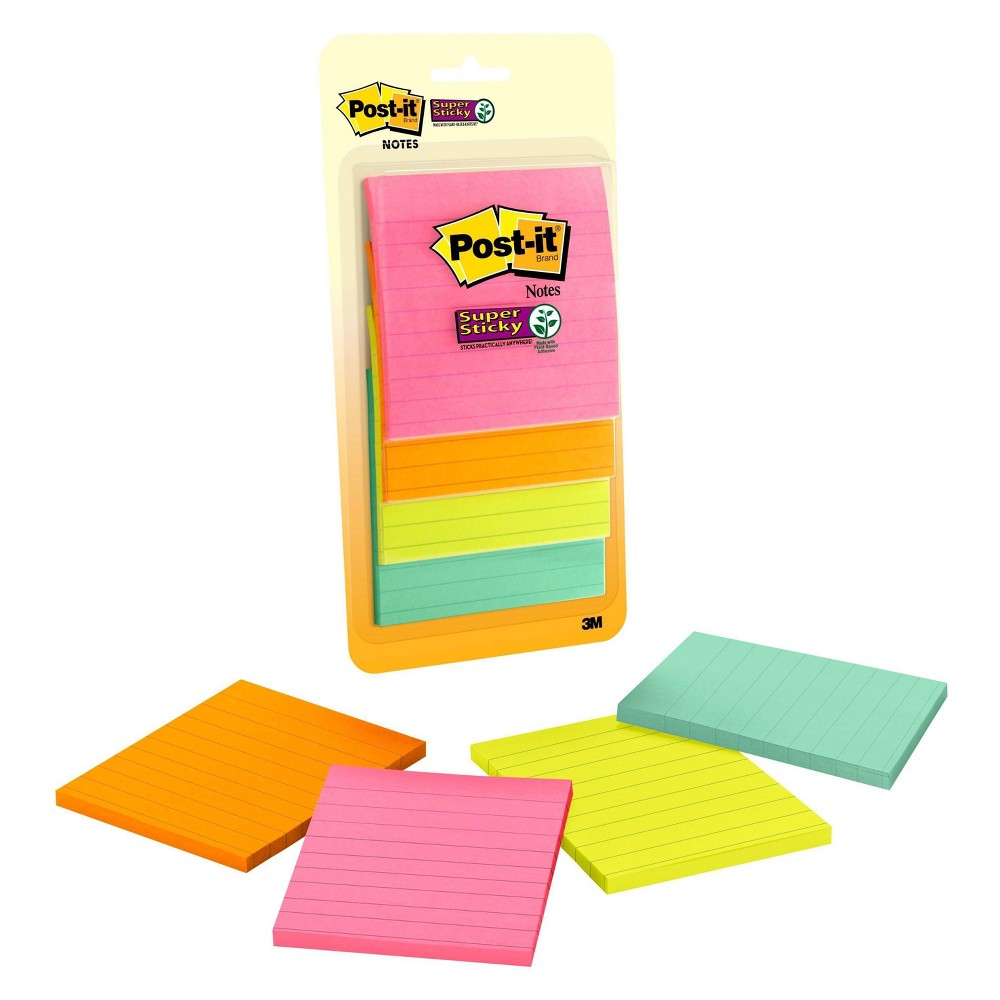 Post-It Notes, 4x4 - Multicolor, Multi-Colored