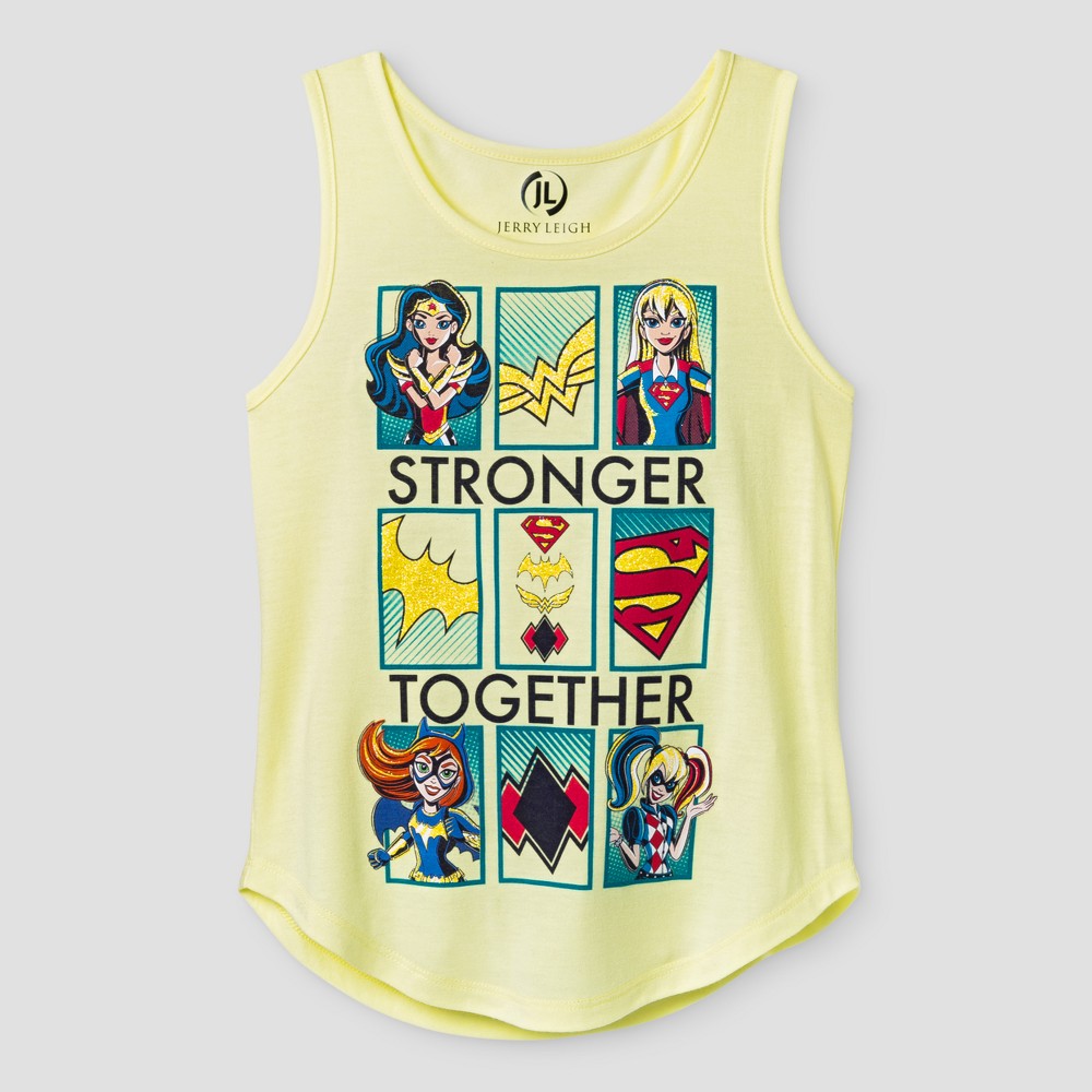 Girls DC Super Hero Girls Tank Top - Yellow L