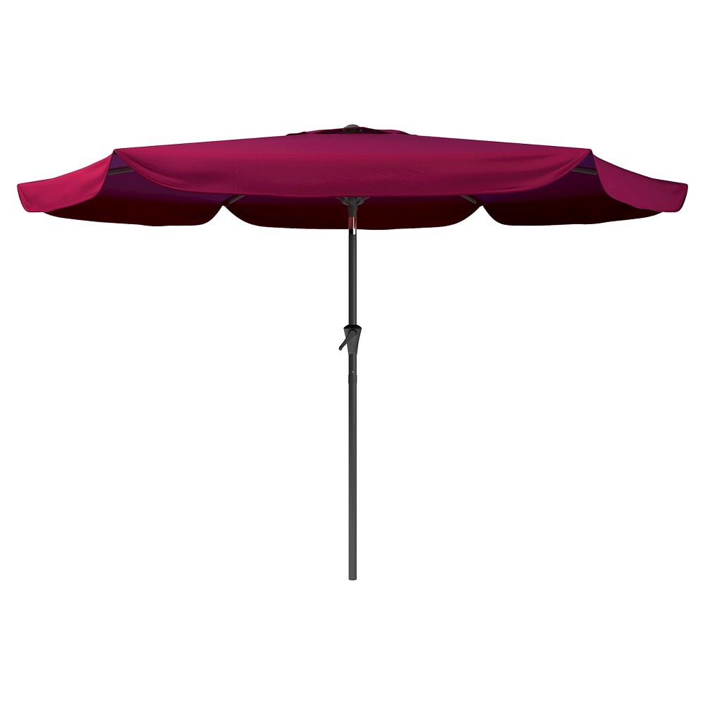 Tilting Patio Umbrella In Wine Red - Corliving