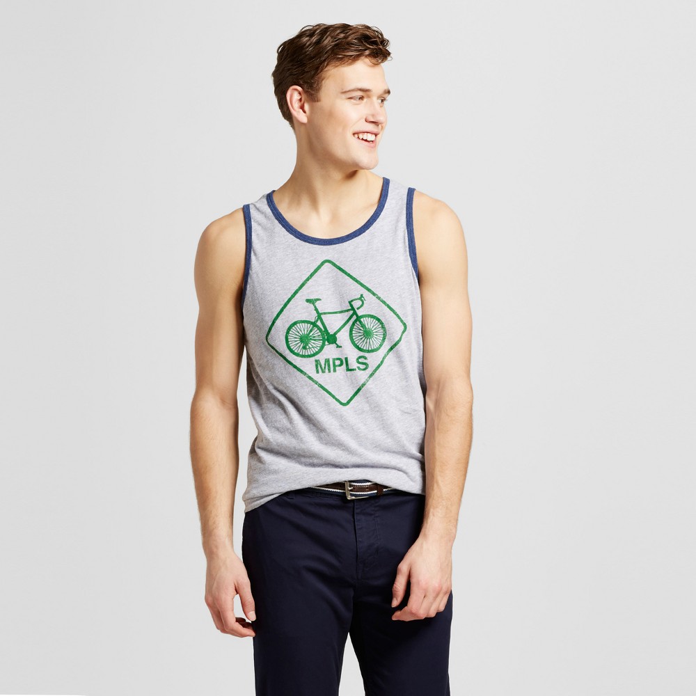 Mens Minneapolis Bike Mpls Tank Xxl - Heather Gray