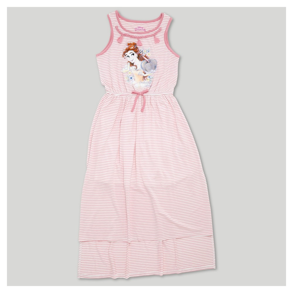 Plus Size Girls Beauty and the Beast Maxi Dress - Pink L Plus