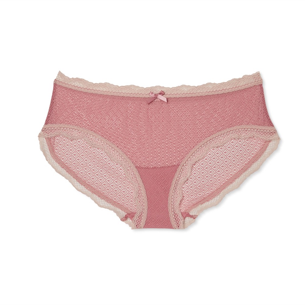 Womens Mesh Hipster - Holiday Rose S