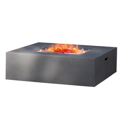 Chesney 32 Magnesium Oxide Gas Fire Pit Square Stone Finish