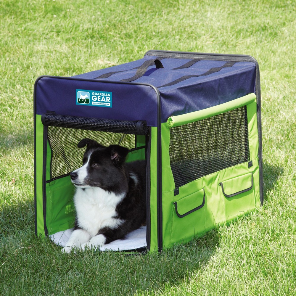 Guardian Gear Collapsible Crate - Green/Blue - Medium