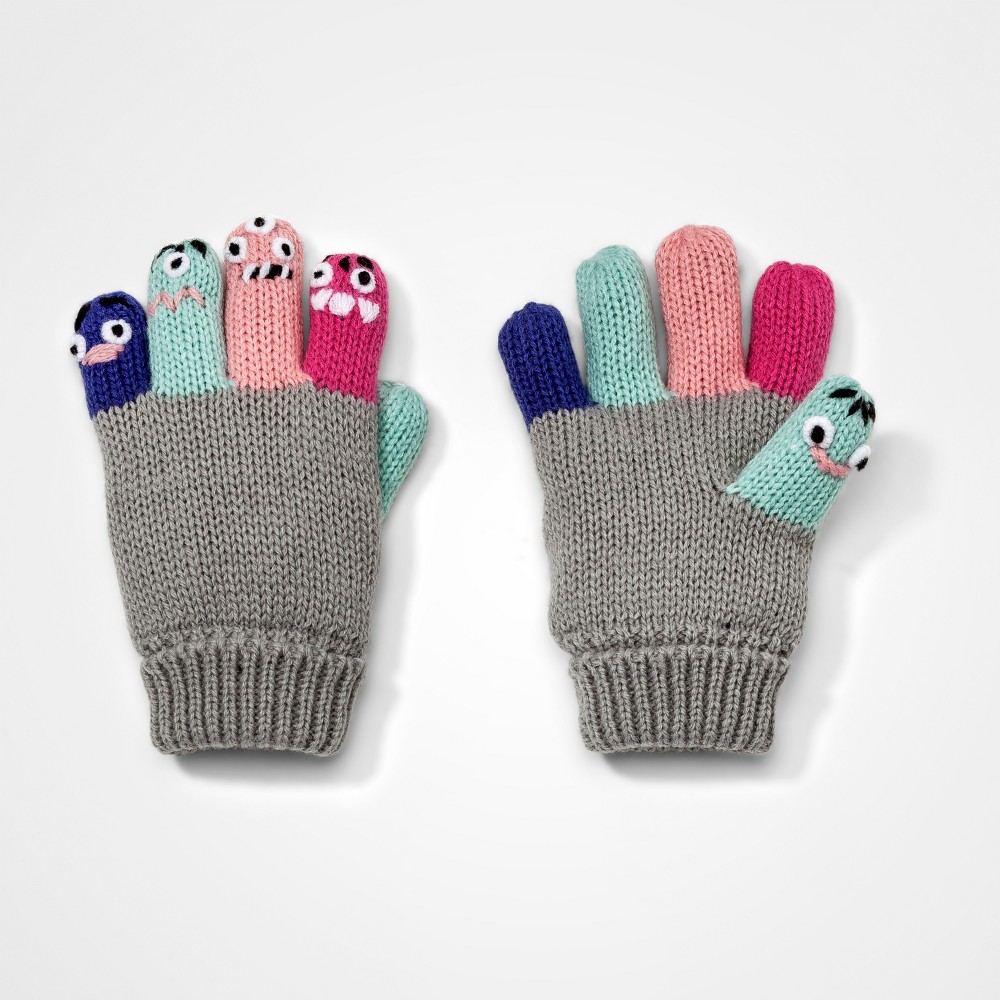 Toddler Girls Finger Critter Gloves Cat & Jack - Pink