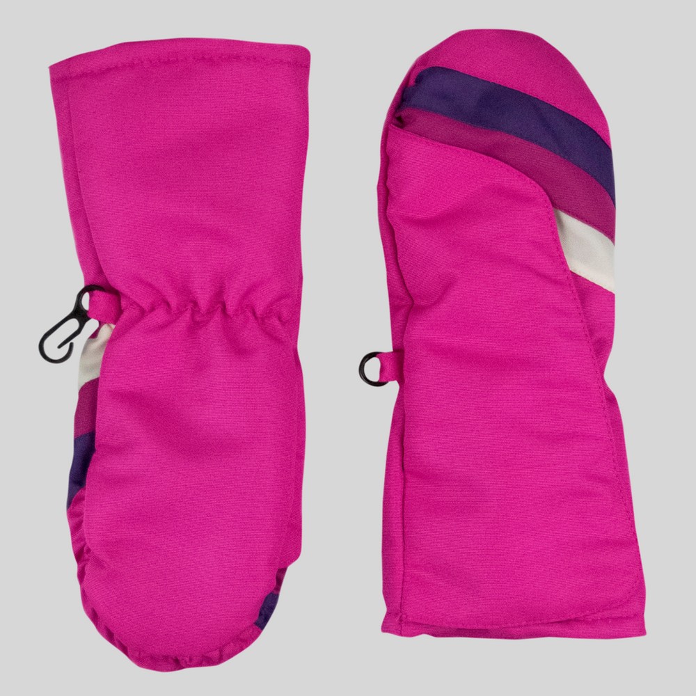 Toddler Girls Stripe Mittens - Cat & Jack Pink 2T-5T