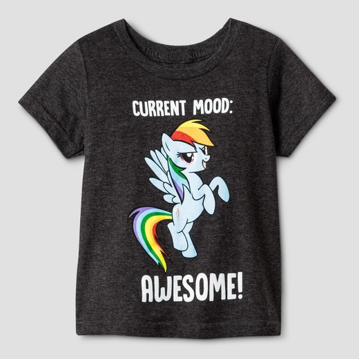 Toddler Boys' My Little Pony Awesome Mood T-Shirt - Charcoal Heather