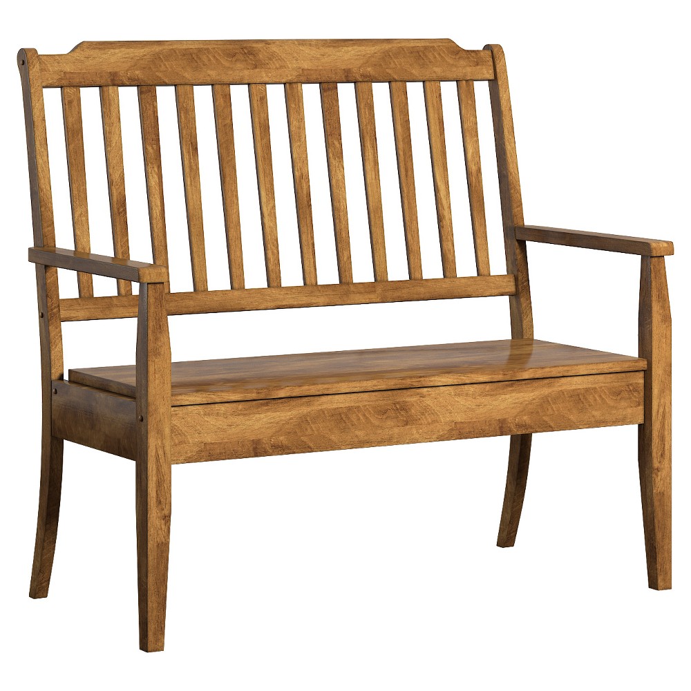 South Hill Slat Back Benches - Oak (Brown) - Inspire Q