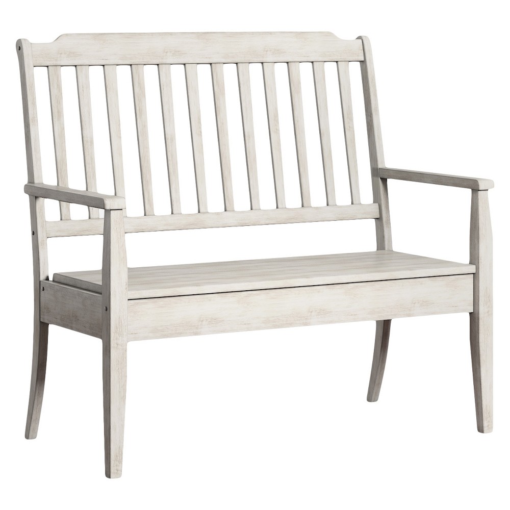 South Hill Slat Back Benches - Antique White - Inspire Q